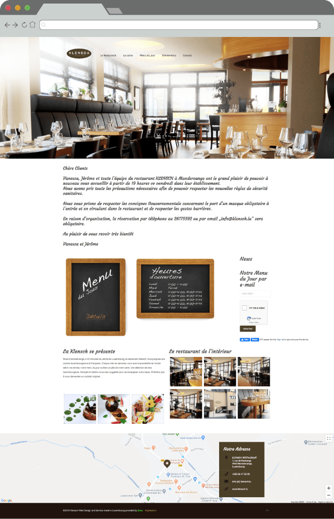 restaurant website