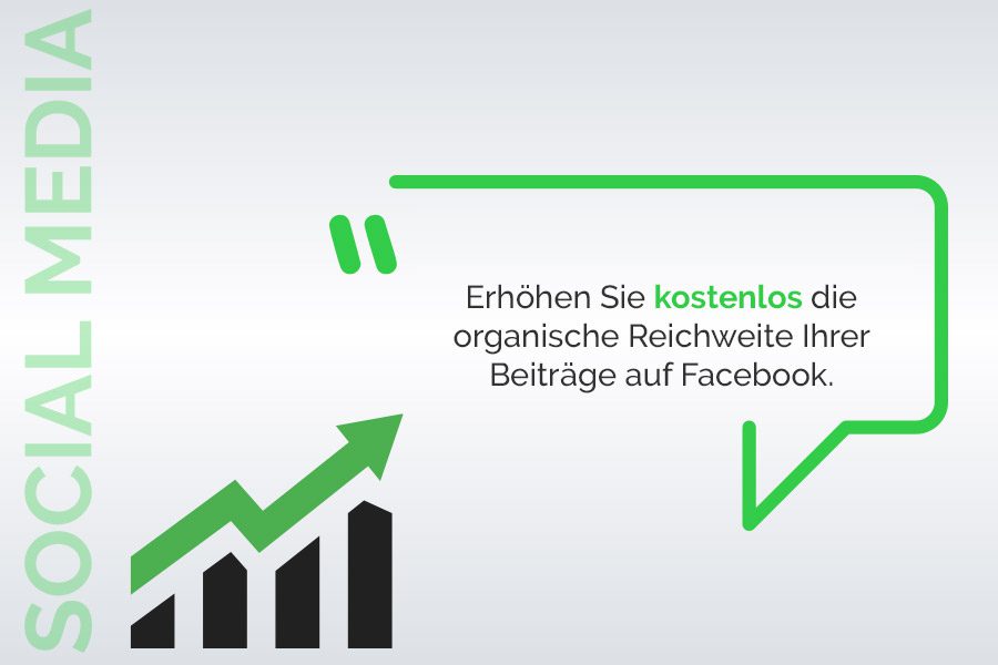 Erhöhen Sie kostenlos die organische Reichweite Ihrer Veröffentlichungen auf Facebook.