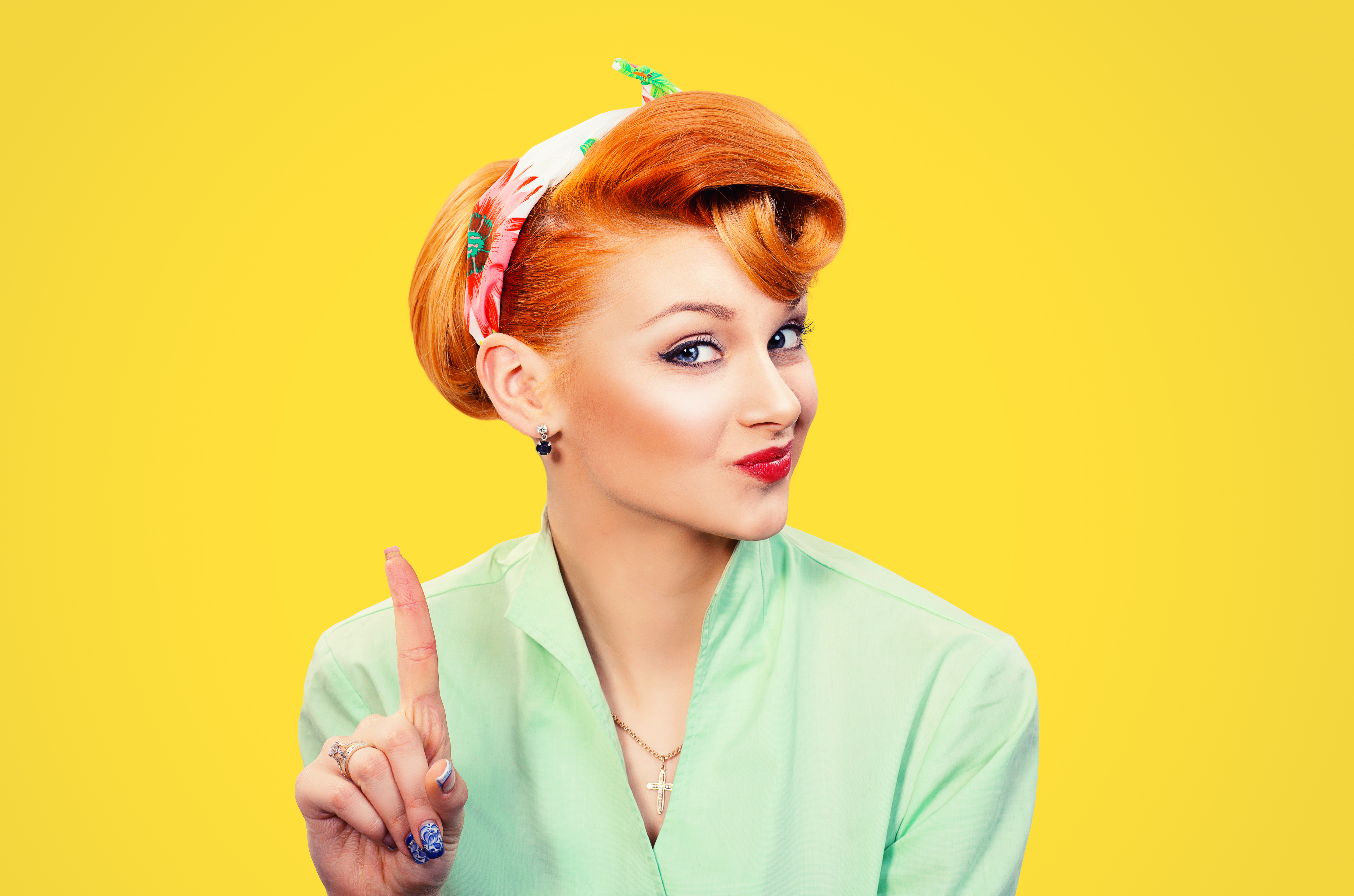 Woman Gesturing A No Sign. Closeup Portrait Unhappy, Serious Pin